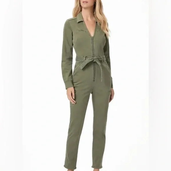 Paige Jolie Longsleeve Cotton Blend Jolie Jumpsuit Size 2 - Picture 7 of 8
